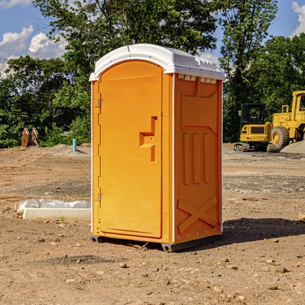 how often are the porta potties cleaned and serviced during a rental period in Benjamin